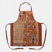 フルフィルメントby Gustavクリムト,ヴィンテージアールヌーボー エプロン (正面)