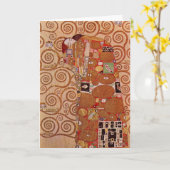 フルフィルメントby Gustavクリムト,ヴィンテージアールヌーボー カード (黄色い花)