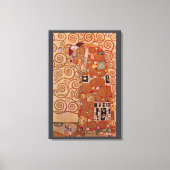 フルフィルメントby Gustavクリムト,ヴィンテージアールヌーボー キャンバスプリント (正面)