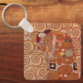 フルフィルメントby Gustavクリムト,ヴィンテージアールヌーボー キーホルダー (正面)