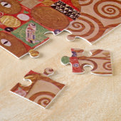 フルフィルメントby Gustavクリムト,ヴィンテージアールヌーボー ジグソーパズル (側面)