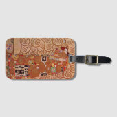 フルフィルメントby Gustavクリムト,ヴィンテージアールヌーボー ラゲッジタグ (正面横)