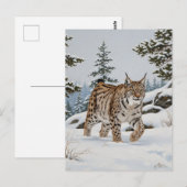 フルフイェレットのリンクス国立公園スウェーデントラベル ポストカード (正面/裏面)