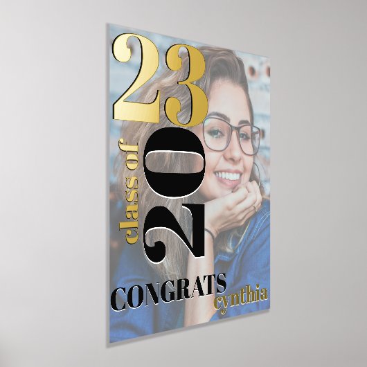 フルフォトオーバーレイおめでとうグラードフォイルプリント 箔ポスター (レイダウン)