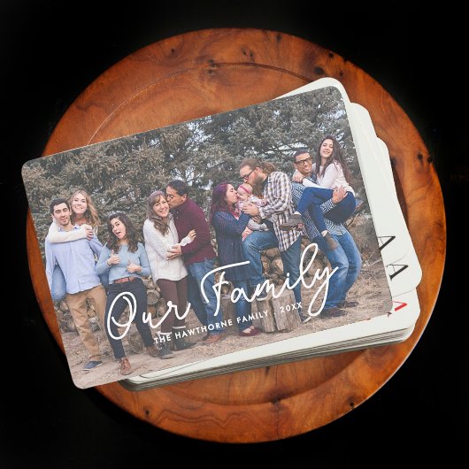 フルフォトカスタムタイポグラフィファミリースクリプト文字 トランプ