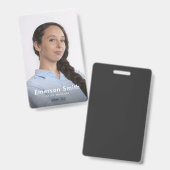 フルフォトカスタムロゴの従業員名のタイトルID バッジ (正面＆裏面)