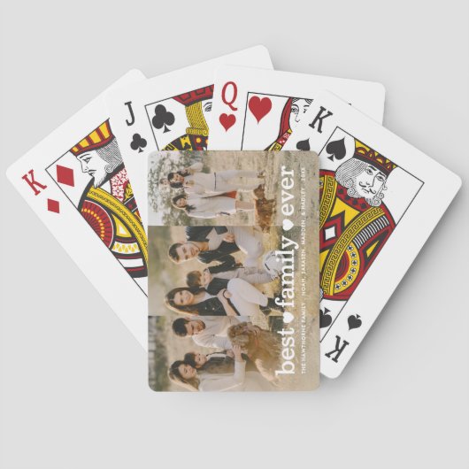フルフォトカスタムー最高のファミリアエバーコラージュ文字 トランプ (裏面)