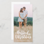 フルフォトクリスマスフォト結婚したカード シーズンカード (正面/裏面)