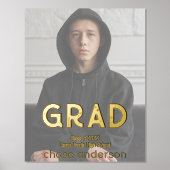 フルフォトグラードグランジタイポグラフィ 箔ポスター (正面)