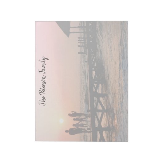 フルフォトグレーパーソナライズされたドファミリのメモ帳 ノートパッド (回転)