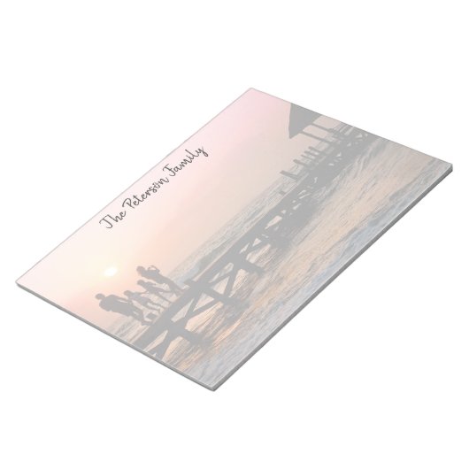 フルフォトグレーパーソナライズされたドファミリのメモ帳 ノートパッド (アングル)