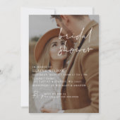 フルフォトシンプルブライダルシャワーエレガント 招待状 (正面)