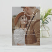 フルフォトシンプルブライダルシャワーエレガント 招待状 (スタンド正面)