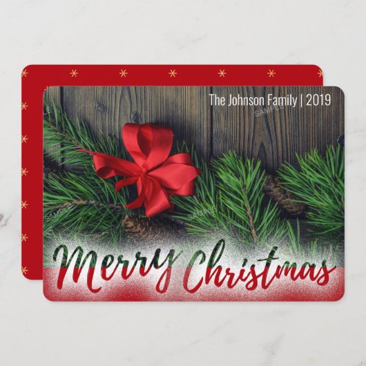 フルフォトス独身のクリスマスホリデーのご挨拶 (正面/裏面)