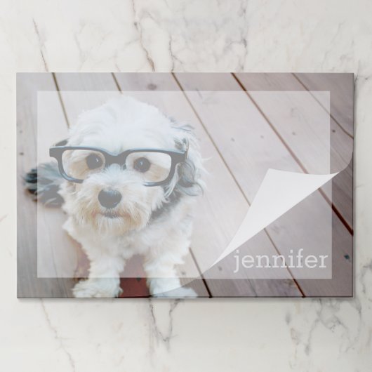 フルフォトデザインと名前をカスタムする ペーパーパッド (折り畳み)