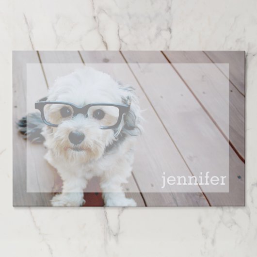 フルフォトデザインと名前をカスタムする ペーパーパッド (正面)