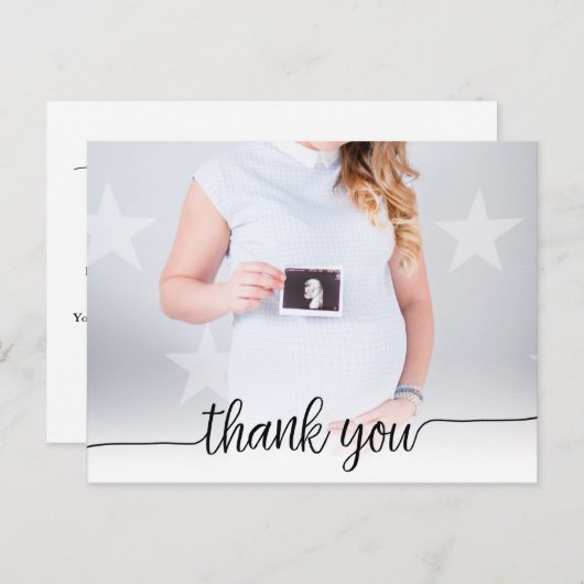 フルフォトトレンディースクリプトありがとうはがき ポストカード (正面/裏面)