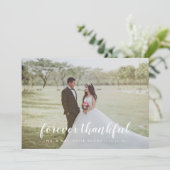 フルフォトハンドレタリングあり結婚と サンキューカード (スタンド正面)