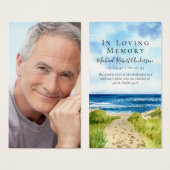 フルフォトビーチメモリアル祈りの言葉カード (正面&裏面)