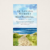 フルフォトビーチメモリアル祈りの言葉カード (裏面)