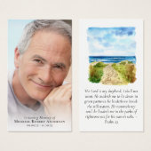 フルフォトビーチメモリアル祈りの言葉カード (正面&裏面)