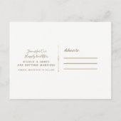 フルフォトピクチャー ラスティック モダン セーブ・ザ・デート 案内ポストカード (裏面)