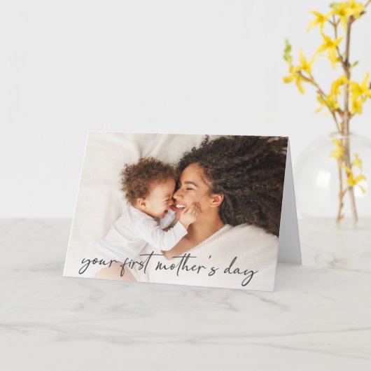 フルフォトファーストマザーズデイカード カード (黄色い花)