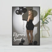 フルフォトフロント&バックトレンディーモダンスイート16 招待状 (スタンド正面)