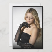 フルフォトフロント&バックトレンディーモダンスイート16 招待状 (裏面)