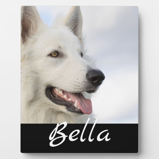フルフォトペットドッグ名前をカスタムする記念 フォトプラーク (正面)