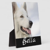 フルフォトペットドッグ名前をカスタムする記念 フォトプラーク (側面)