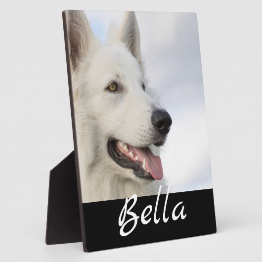 フルフォトペットドッグ名前をカスタムする記念 フォトプラーク (側面)