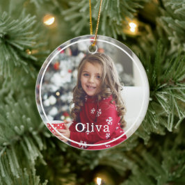 フルフォトミニマルと2枚のモダンフォトレイアウト セラミックオーナメント