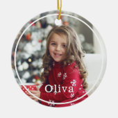 フルフォトミニマルと2枚のモダンフォトレイアウト セラミックオーナメント (正面)