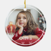 フルフォトミニマルと2枚のモダンフォトレイアウト セラミックオーナメント (裏面)