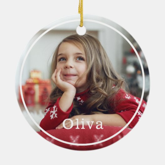 フルフォトミニマルと2枚のモダンフォトレイアウト セラミックオーナメント (裏面)