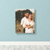 フルフォトミニマルーカスタムのカップル名 キャンバスプリント (インサイチュ (ウッドフロア))