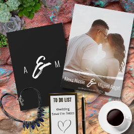 フルフォトミニマル色彩の鮮やか結婚の セーブザデート