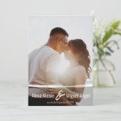 フルフォトミニマル色彩の鮮やか結婚の セーブザデート (スタンド正面)