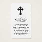 フルフォトメモリアル祈りの言葉カード (裏面)