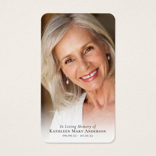 フルフォトメモリアル祈りの言葉カード (正面)