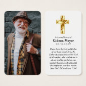 フルフォトメモリアル祈りの言葉カード (正面&裏面)