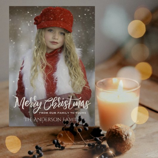 フルフォトメリークリスマスアーガイル、 シーズンカード