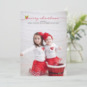 フルフォトメリークリスマスホリーとベリー シーズンカード (スタンド正面)