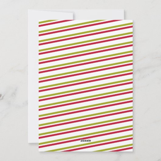 フルフォトメリークリスマスホリーとベリー シーズンカード (裏面)