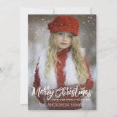 フルフォトメリークリスマス素朴ウッド シーズンカード (正面)