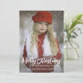 フルフォトメリークリスマス素朴ウッド シーズンカード (スタンド正面)