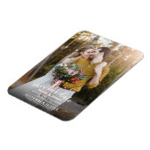 フルフォトモダンウェディングミニマル日付を保存 マグネット (左側)