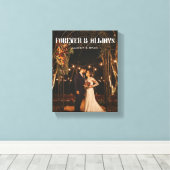 フルフォトモダンカスタムウェディングカップル キャンバスプリント (インサイチュ (ウッドフロア))