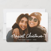 フルフォトモダンスメリークリスマスの写真カード シーズンカード (正面)
